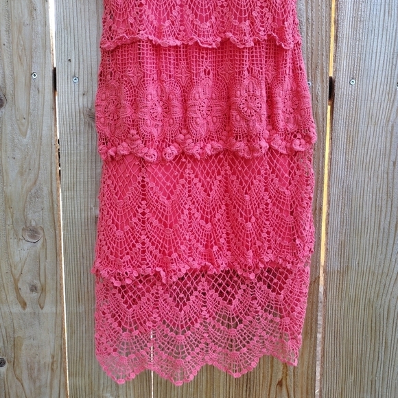 American Rag - Coral Crochet Mini Dress - Picture 9 of 13